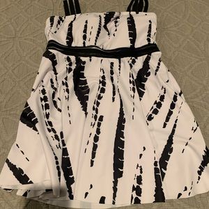 Woman’s swim dress. Black and white. (NEVER WORN)